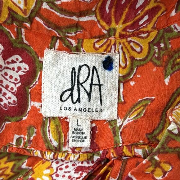 dRA Los Angeles Anthropologie Orange Multi Paisley Floral Maxi Dress - Picture 4 of 5